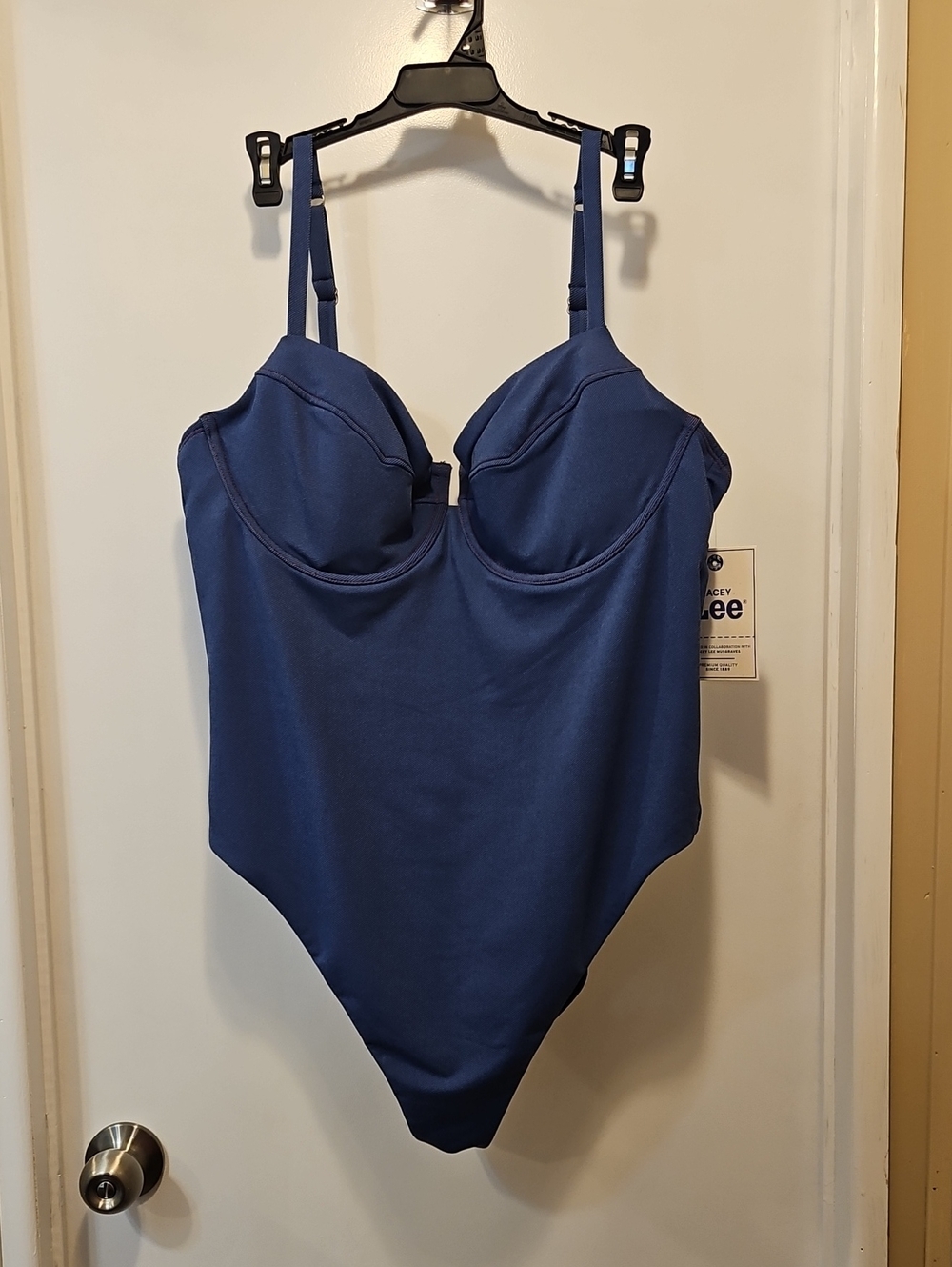 Lee Women's Navy One-Piece Swimsuit with Underwire Cups